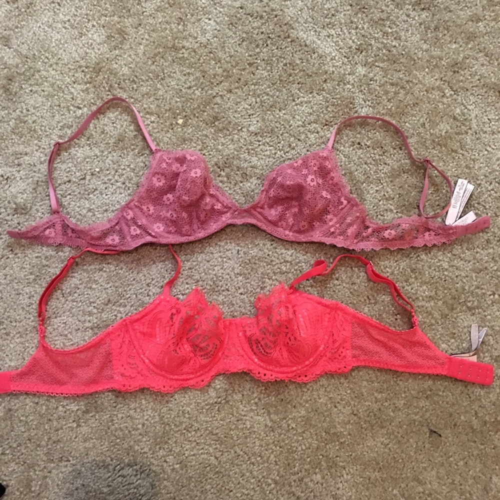 Two bras from Victoria secret. Worn once.